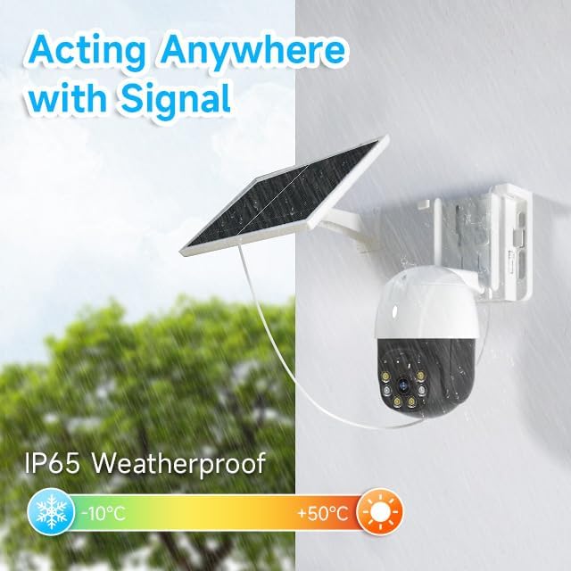 Xiaovv P5 Plus camera showing weatherproof capabilities in rain and temperature range
