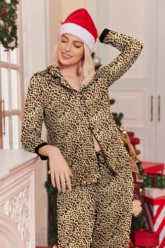 Ekouaer Pajamas for Women Set Long Sleeve Loungewear Button Down Pjs Sets - image 5