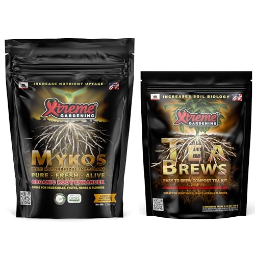 Xtreme Gardening Mykos 2.2 lb + Xtreme Tea Brews 2-Pack Kit de Inoculante