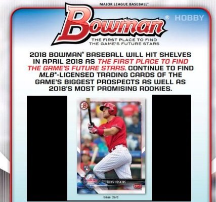2018 Bowman - Lot of 100 Assorted Cards with Veterans and Prospects! Instant Modern Collection