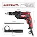 Hammer Drill Meterk 7.0 Amp 1/2 Inch Corded Drill 850W, 3000RPM Dual Switch Between Impact Drill and Electric Drill, With Adjustable Speed for Drilling Wood, Steel, Concrete&Plastic DIY Drilling