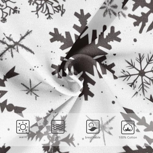 Snowflake Black and White Background Toddler Boy Comfort Kids Underwear Cute Children Panties3