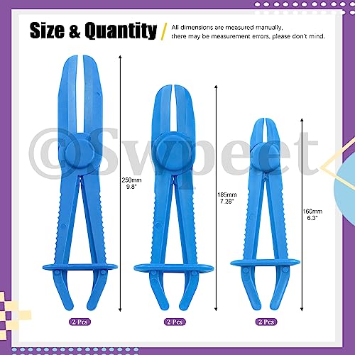 Swpeet 6Pcs Blue Line Clamps Flexible Hose Clamps Pliers Kit - Image 2