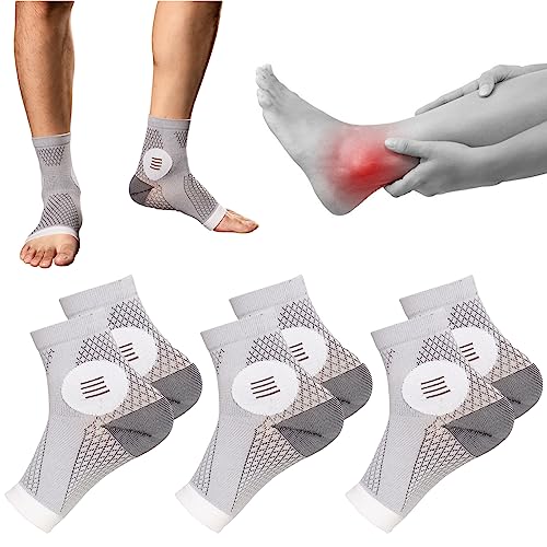 Image of Neuropathy Socks - Neuropathy Pain Relief for Feet, Comprex Ankle Sleeves, Neuropathy Socks for Men and Women, Foot Sleeve Support Relief For Pain and Swelling (White, XL)