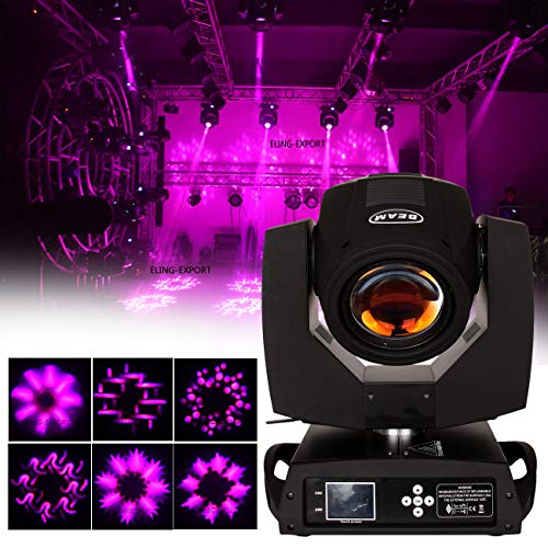 Yonntech DMX512 LED Zoom Moving Lumières de la scène 8/16 prisme Disco Lumière de scène DMX 230 W pour fête Disco DJ Stage Wash Light (8 prisme)