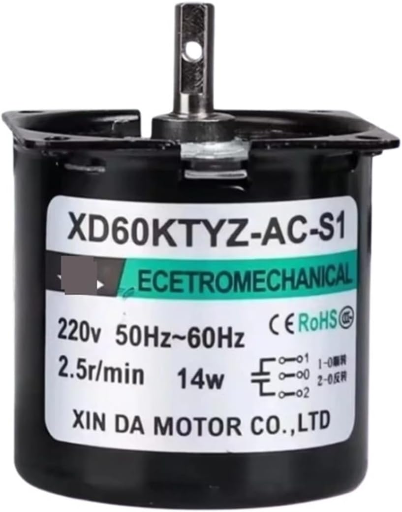 60KTYZ AC 220V 5rpm 2.5rpm 10rpm 15rpm 14W 110rpm Gear Motor Permanent Magnetic Synchronous Motor(220v 80rpm)
