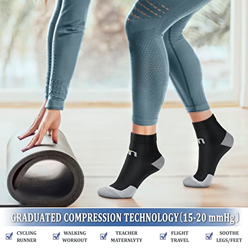 Image of CHARMKING Compression Socks for Women & Men Circulation 15-20 mmHg is Best for Athletic Running Cycling Nurse Daily Wear