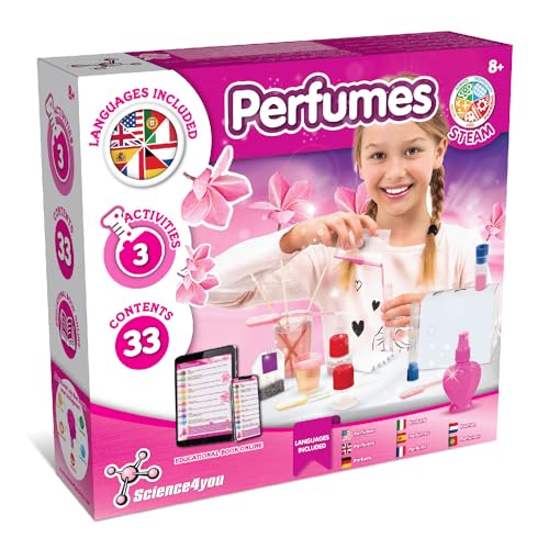 Science4you Perfume Making Kit for Girls and Boys - Make Your Own Perfumes for Kids, Scientific Kit + Creative Experiments and Activities, Stem Toys and Games, Gifts for 8+ Year olds Kids