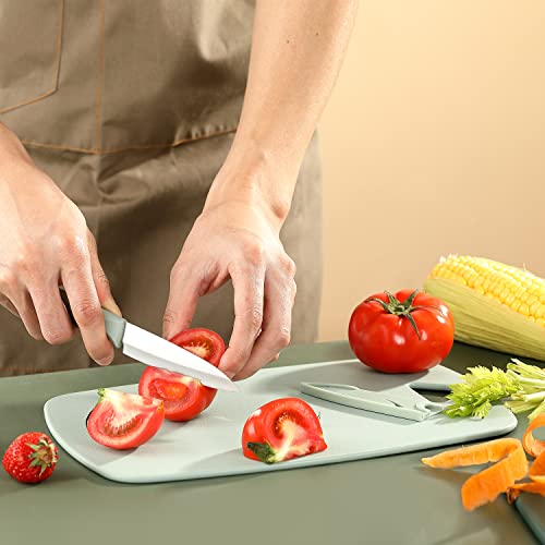 Plastic Cutting Boards For Kitchen, 5 Pieces Dishwasher Safe Cutting Board Set, Durable, Non-Slip, Bpa-Free Cutting Board, Knife Friendly Chopping Board, Perfect For Meat, Vegetables, Fruits #TOP3