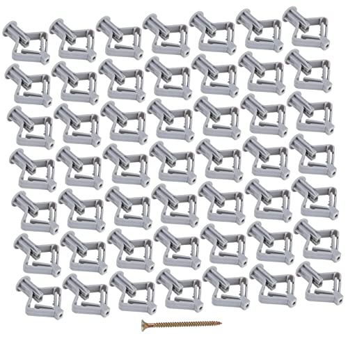 DECOMELODY 100 Piezas tubo de para aviones cable multi fuerza pegatinas regleta fija tornillos drywall Tornillo de fijación accesorios de hardware fijador de pared el plastico Grey