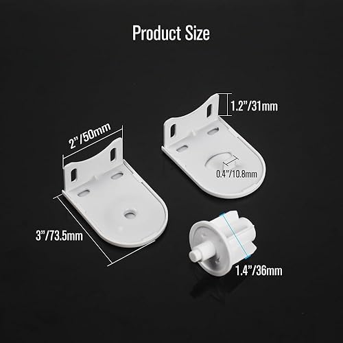 Miniatura 3 de Rollerhouse Kit de reparación de persianas enrollables de 38/1.575 in, soportes de persiana de ventana, accesorios para persianas eléctricas con