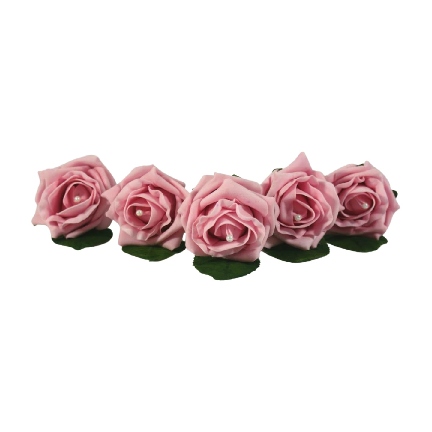 Shimmer-hj 20 Dusty Pink Handmade Rose Buttonholes with Pearl - Artificial Flower Boutonniere & Corsage for Weddings, Proms, Bride, Groom, Bridesmaid & Guests โ image 1