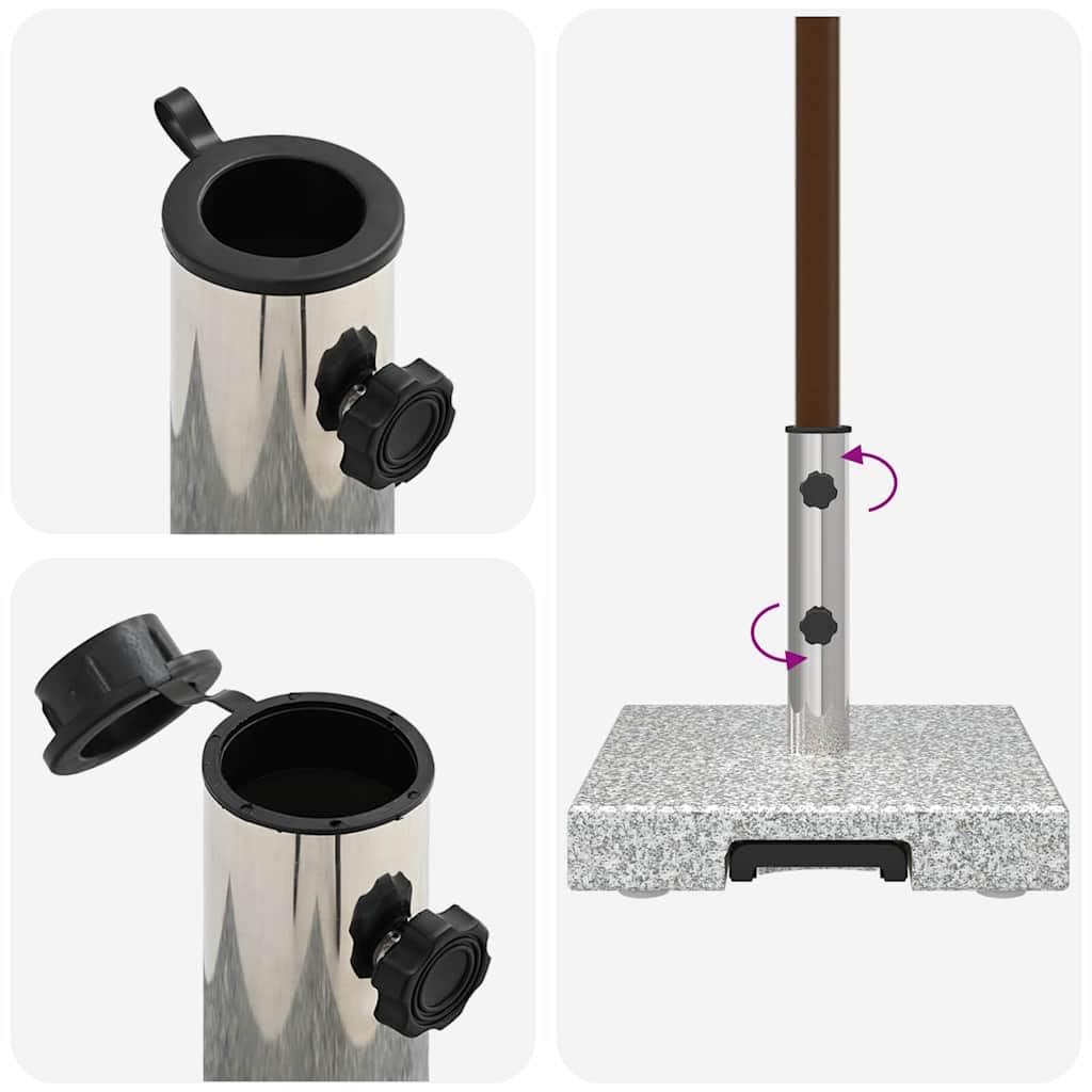 vidaXL Pied de Parasol Gris 41 x 41 x 37 cm Granite