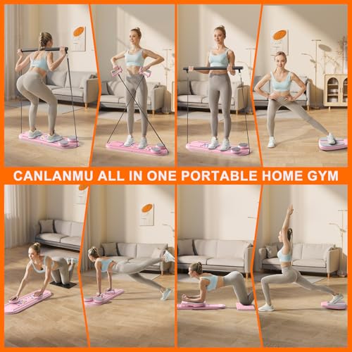Canlanmu Pilates Board,Multifunctional Rebound Abdominal Board,Foldable Pilates Reformer Set, Ab Core Trainer Machine,Ab Exercise Board,Abs Workout Equipment for Women Home Gym Equipment の商品画像 1