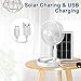 Ledeak Standing Fan with Portable Solar Panel, 8