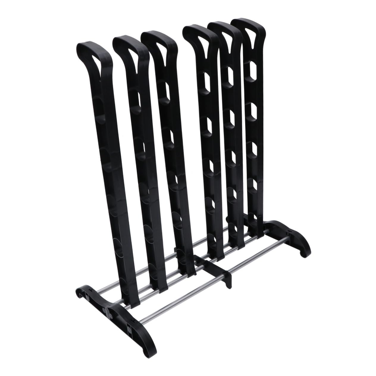 Cabilock Boot Storage Rack Plastic Boot Brace for Long Boots Creative Shoe Clip Organizer Dustproof Hanging Shelf for Entryway and Bedroom Black