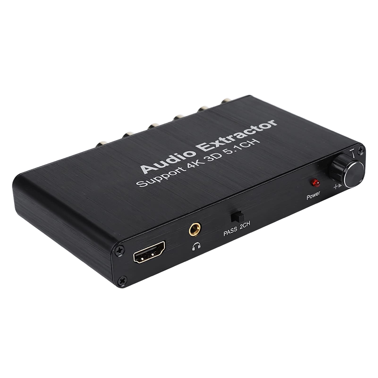 Buachois Estrattore Audio Decodificatore Audio 4K 3D a 5.1 Canali Convertitore HDMI con Uscite CEN SL SR FL FR per Home Cinema TV Box Consolle, Dispositivo Conforme UE per Audio Premium