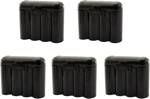 Powertron 5 AAAAA CR123A - Estuches de almacenamiento para batería color negro