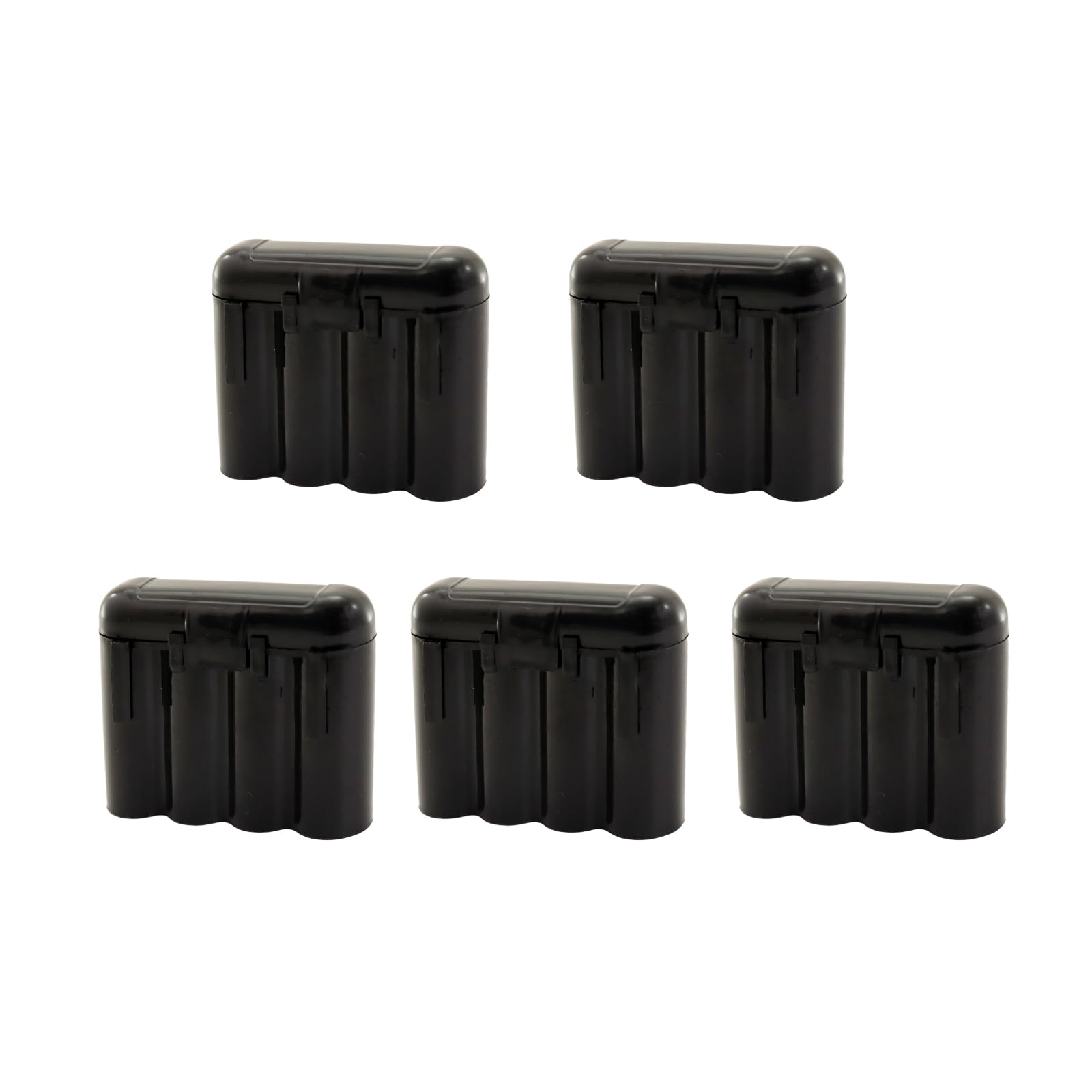5 Pack AA/AAA / CR123A Black Battery Holder Storage Cases