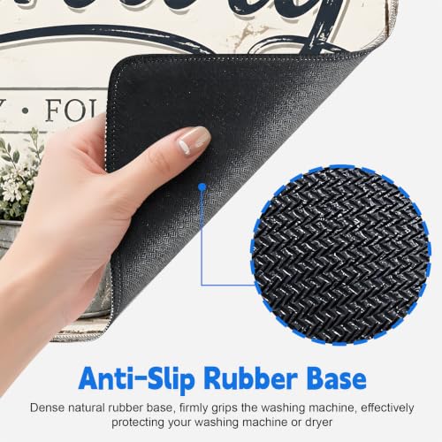 Image of Washer and Dryer Topper for Top,23.6 inch x 19.7 inch Washer Dryer Countertop Mat, Waterproof & Anti-Slip Dryer Top Protector Mat (Laundry Vintage, 23.6x19.7inch)