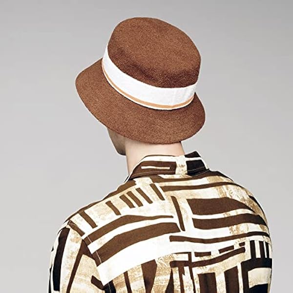 Kangol Bermuda vissershoed Stripe - zwart