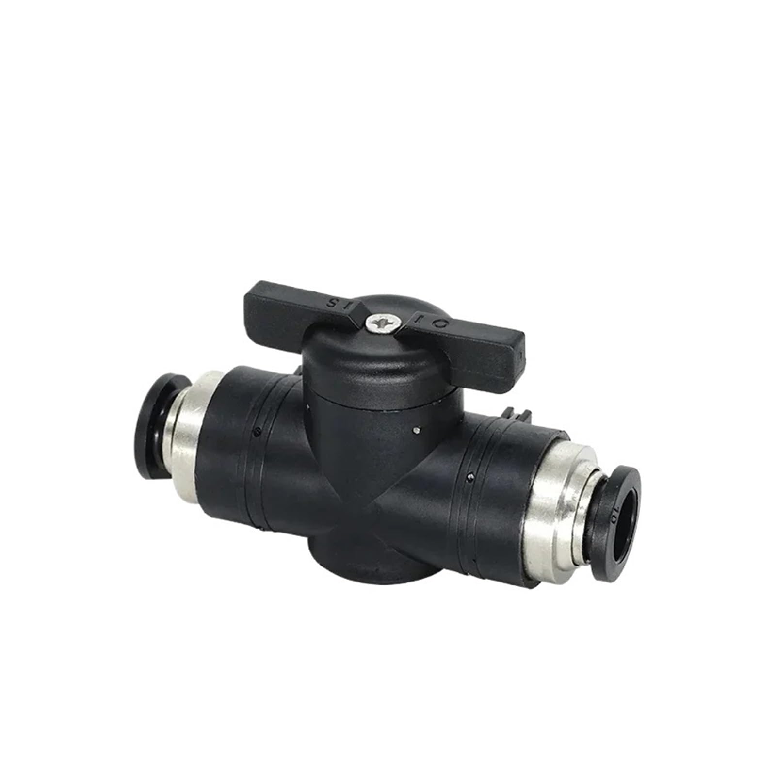 Connettore a giunzione rapida a innesto pneumatico da 10 pezzi | Valvola manuale for attivare la limitazione corrente manuale della sfera(BUC 10MM,50 PCS)