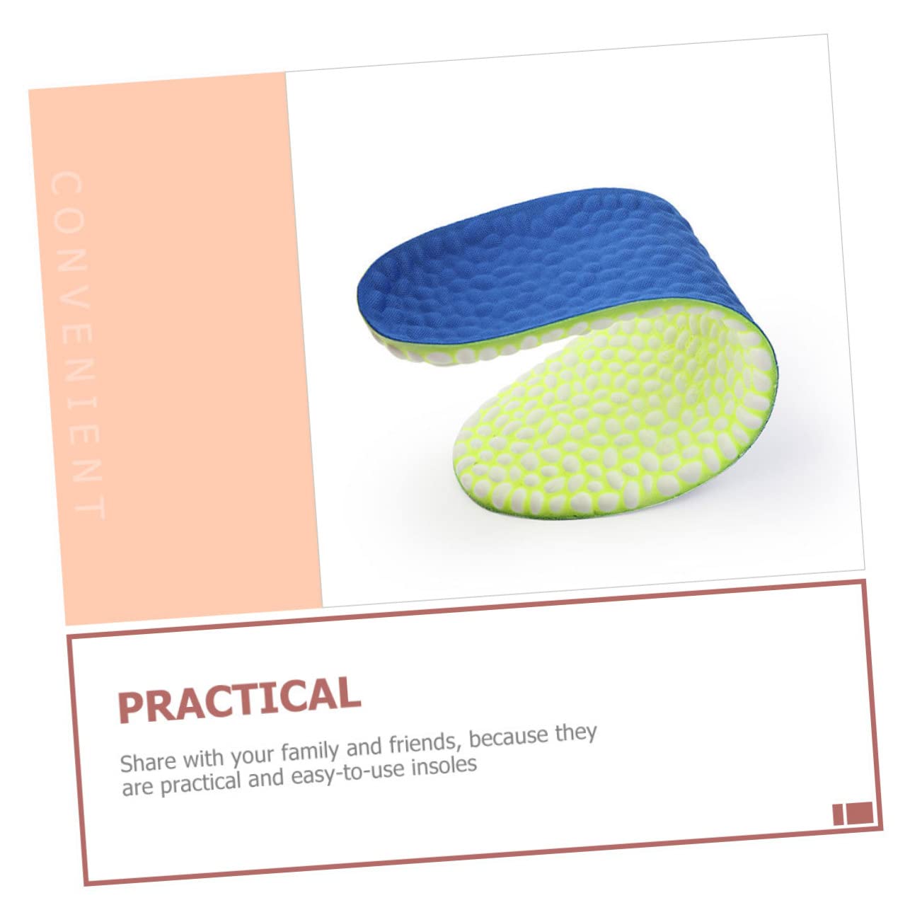 FOMIYES 4 Paare Sport-Einlegesohle Sohleneinlagen Sport Einlegesohlen schäumende Fußeinlagen wechselfußbett fußkissen fusspads Einlegesohle für Schuhe Schuheinlagen damen TPU-Schaum Blue