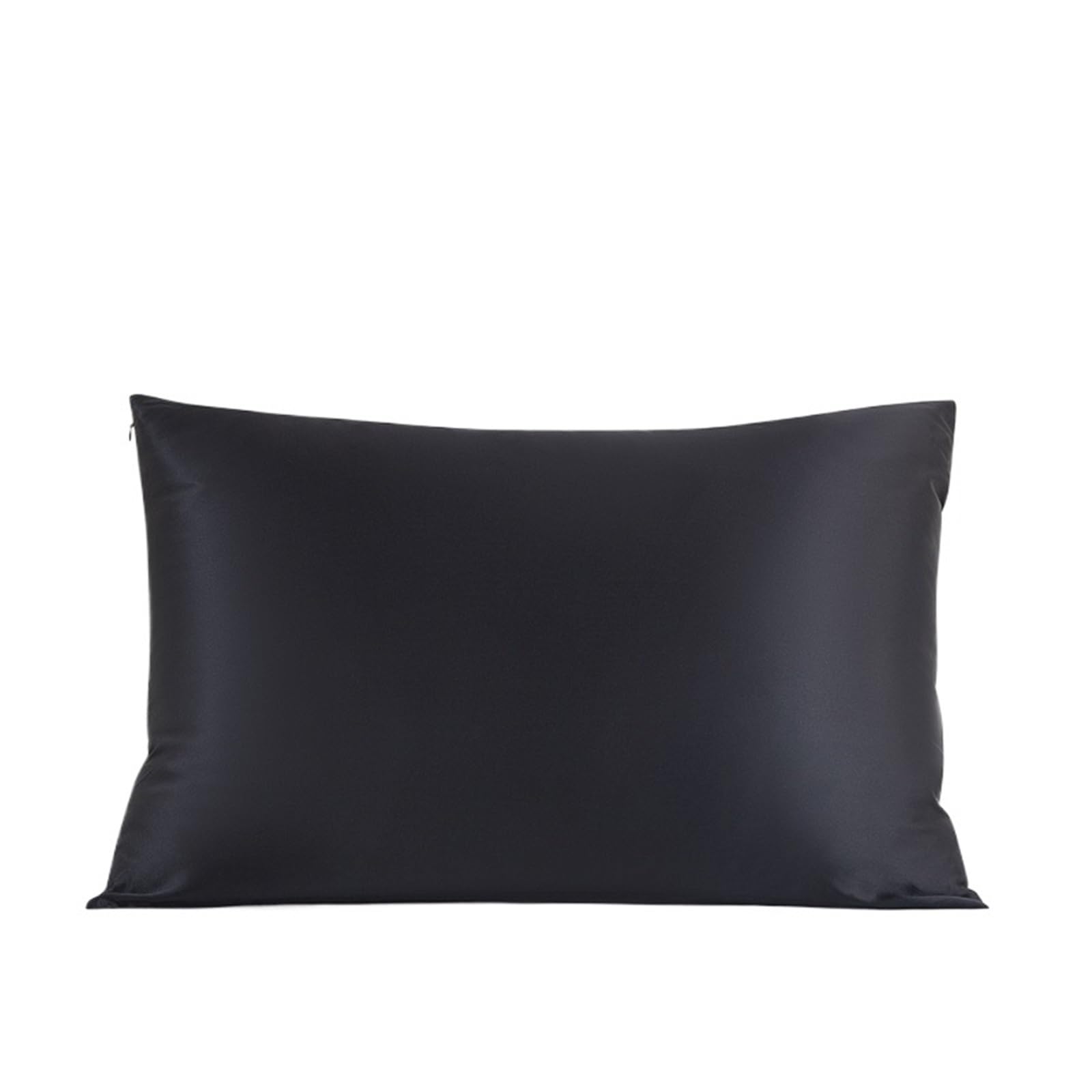 Silk pillowcase Mulberry Silk Pillowcase Pillow Cover For Hair And Skin With Hidden Zipper Cases(Black,1PCx51x66cm)