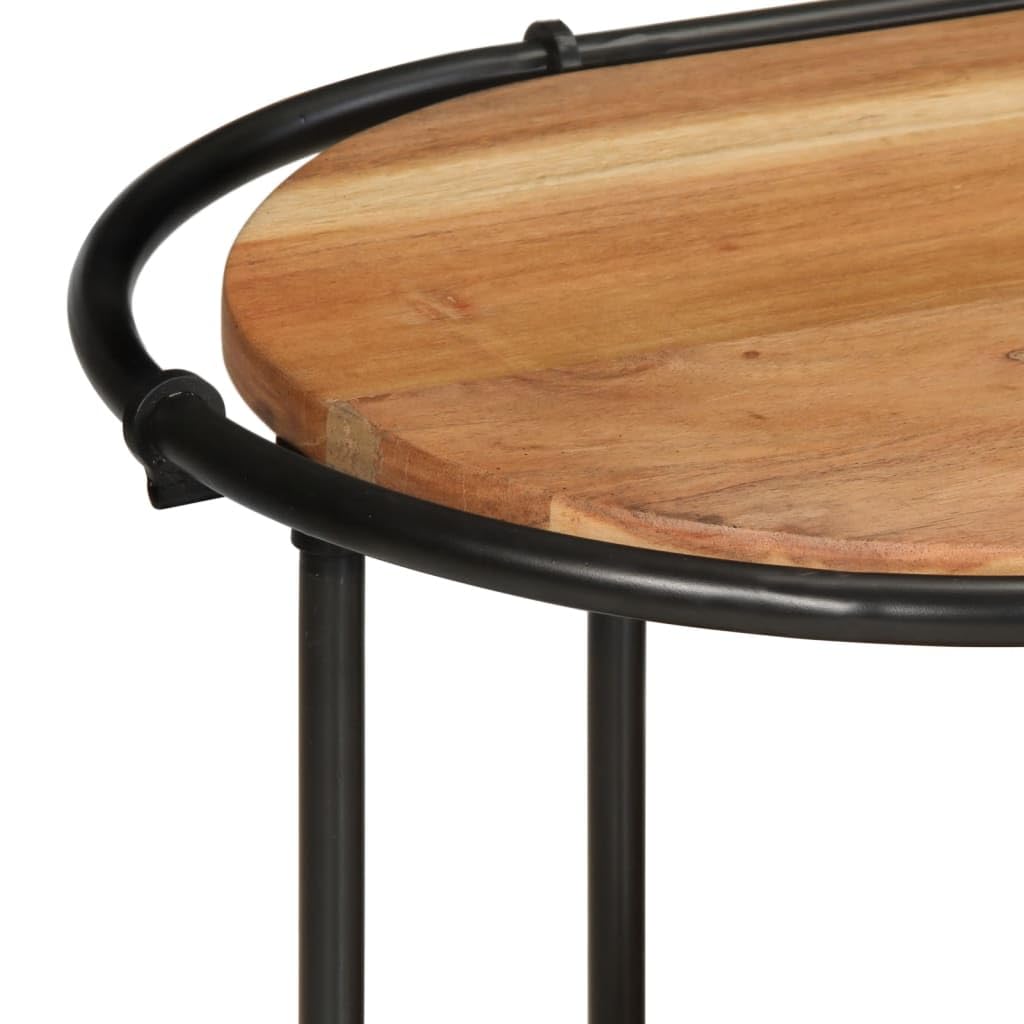 Scaffale per TV, 200 x 42 x 40 cm, in legno di acacia massiccio e ferro, con gestione dei cavi, spazio per TV, HiFi, CD, DVD e giochi, per soggiorno e camera da letto