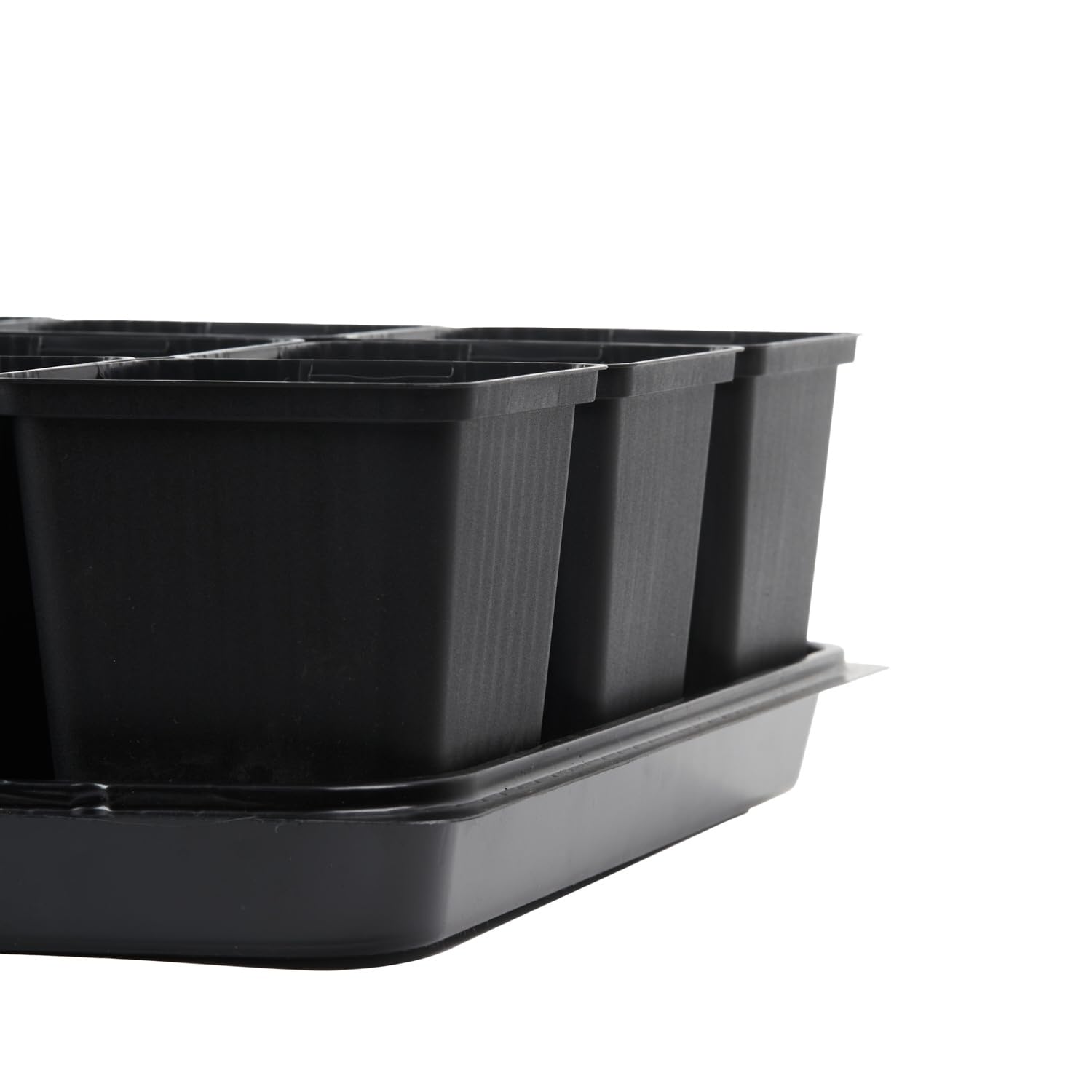 Tymar 15x Anzuchttöpfe mit Untersetzer, Blumentopf mit Pflanzschalen, mit Tablett, Shuttle-Trageschalen (Anzuchttöpfe 9x9 + Untersetzer, 5 Pack)