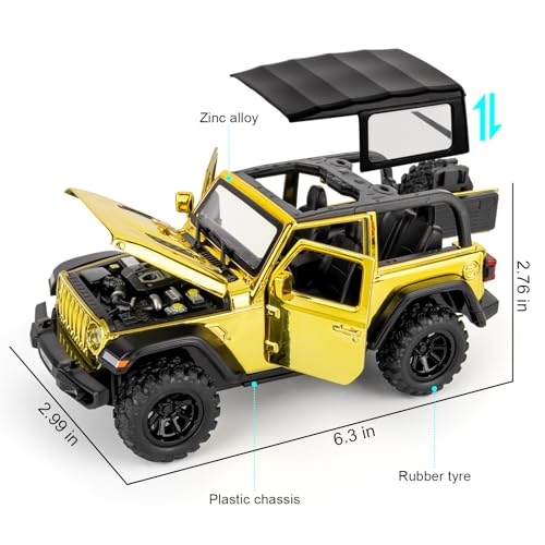 Modelo a escala 1:32 Jeep Wrangler Rubicon para niños y coleccionistas miniatura 2