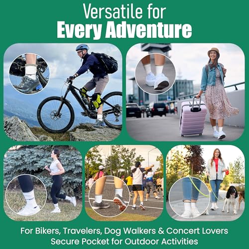 Zipper Sock Wallet (3 Pack) - Cotton/Polyester - Fits shoe size 6-13 Black, White, Gray4