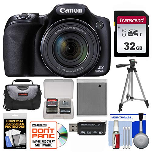 Canon PowerShot SX530 HS Wi-Fi Digital Camera with 32GB Card + Case +