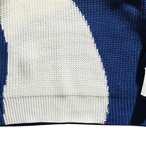Mens Loose Knitted Sweater Casual Pullovers Male Long Sleeve Sweaters Round Neck Graphic Knit Pullover4