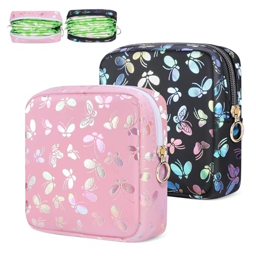 【Ampia applicazione】 La borsa per assorbenti non solo può contenere assorbenti, tamponi, cuscinetti per l'allattamento, piccoli prodotti per la cura personale, ecc., ma anche balsamo per le labbra, rossetto, cosmetici, auricolari, gioielli, chiavi, contanti, carte di credito e altri piccoli oggetti. Pratico per la scuola, l'ufficio, viaggi d'affari, shopping e viaggi.