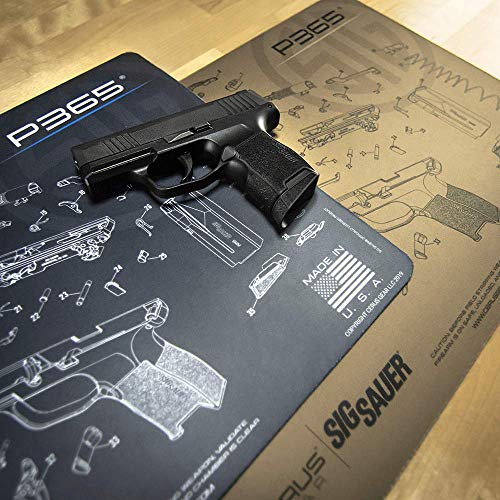 EDOG M17 Gun Cleaning Mat - Tan Schematic (Exploded View) Diagram Compatible with Sig Sauer M17 Tan Series Pistol 3 mm Padded Pad Protect Firearm Magazines Bench Surfaces Gun Oil Solvent Resistant - Thumbnail 6
