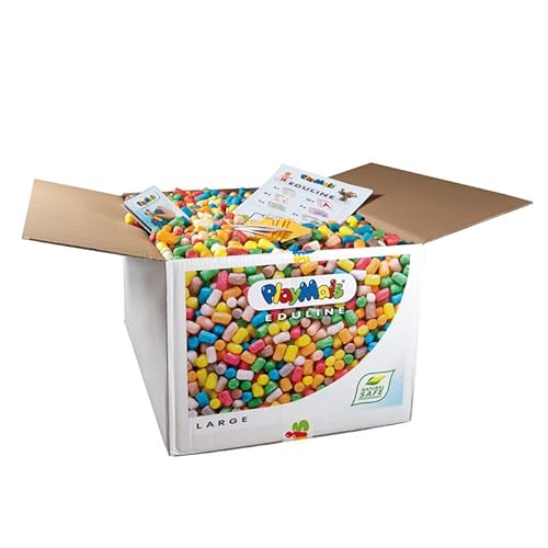 PlayMais Eduline Large Juego de construcción para niños a Partir de 3 años | Cubo con 6300 Piezas | estimula la Creatividad y la motricidad niñas y niños | Made in Germany Cover