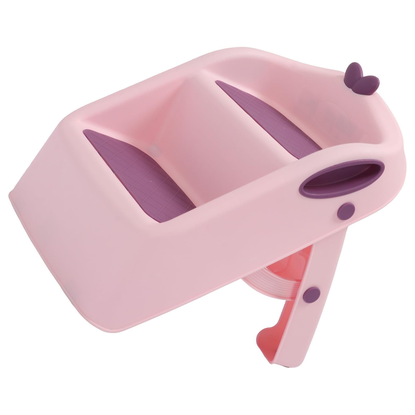 PUSOKEI Taburete de Entrenamiento para IR Al Baño de 2 Escalones Antideslizante |Taburete de Lavabo Plegable 3 en 1 para Baño e Inodoro para Niños Pequeños (Pink)