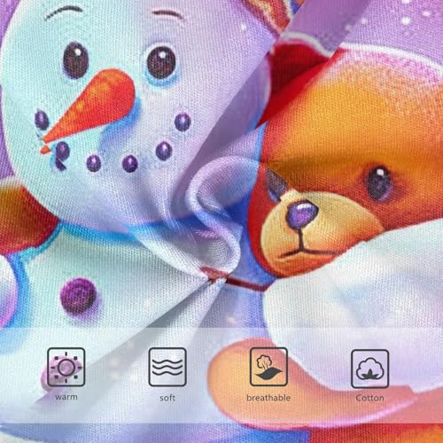 Cotton Toddler Underwear Custom Cute Snowman Bear Pink Panties Little Girl Fun Print Undies Kids Briefs 2t3