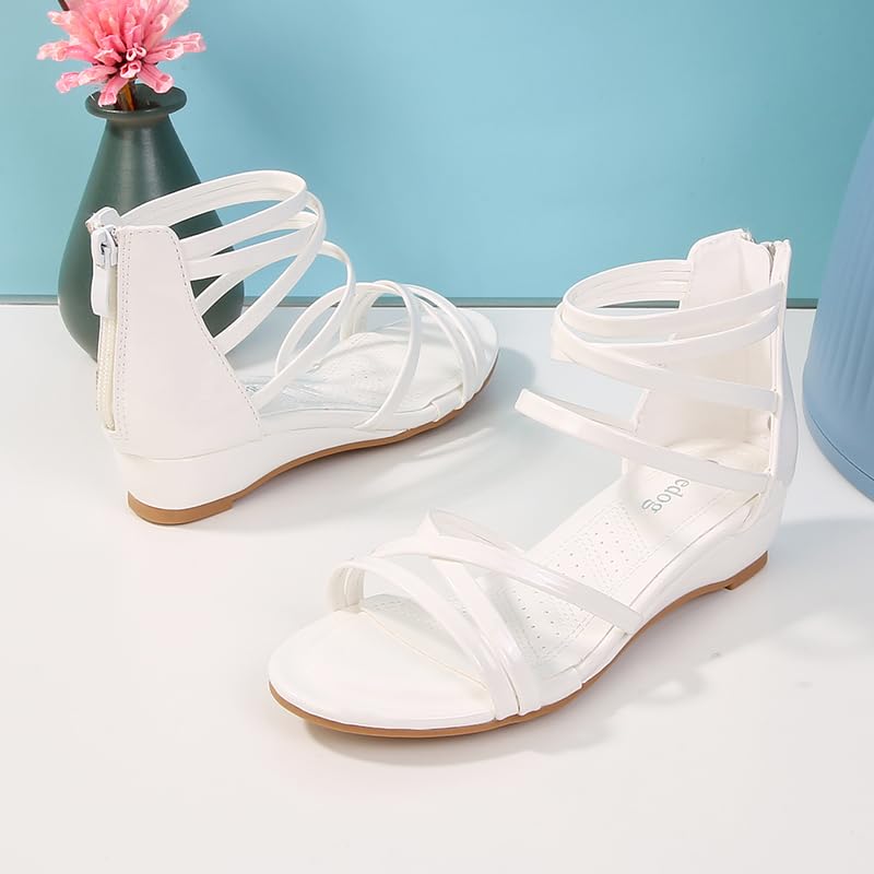 Girls Low Heel Chunky Sandals Wedding Dress Pumps Shoes4