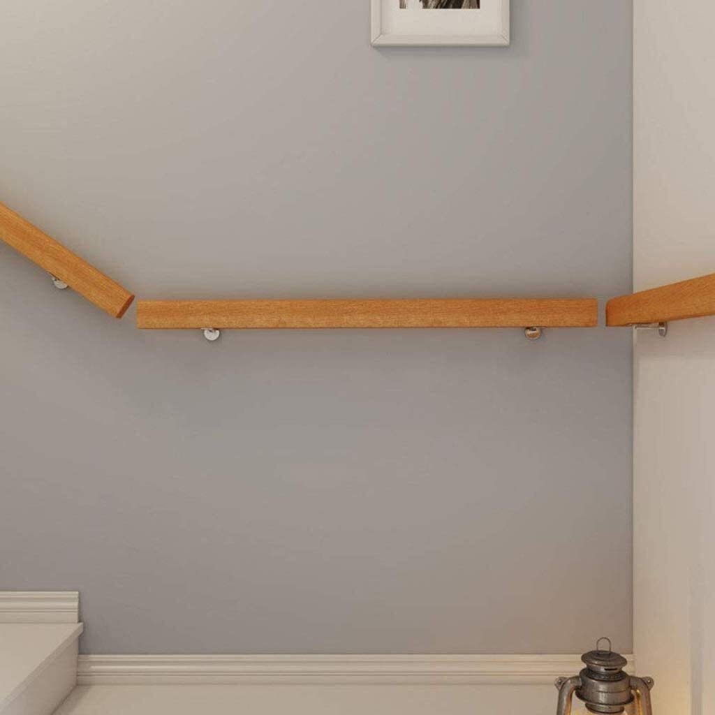 Poręcz schodowa z litego drewna, naścienna poręcz balustrady balustrady tarasowe podłokietnik korytarza pręt nośny łazienka balans, konfigurowalny (rozmiar: 310 cm) (60 cm)