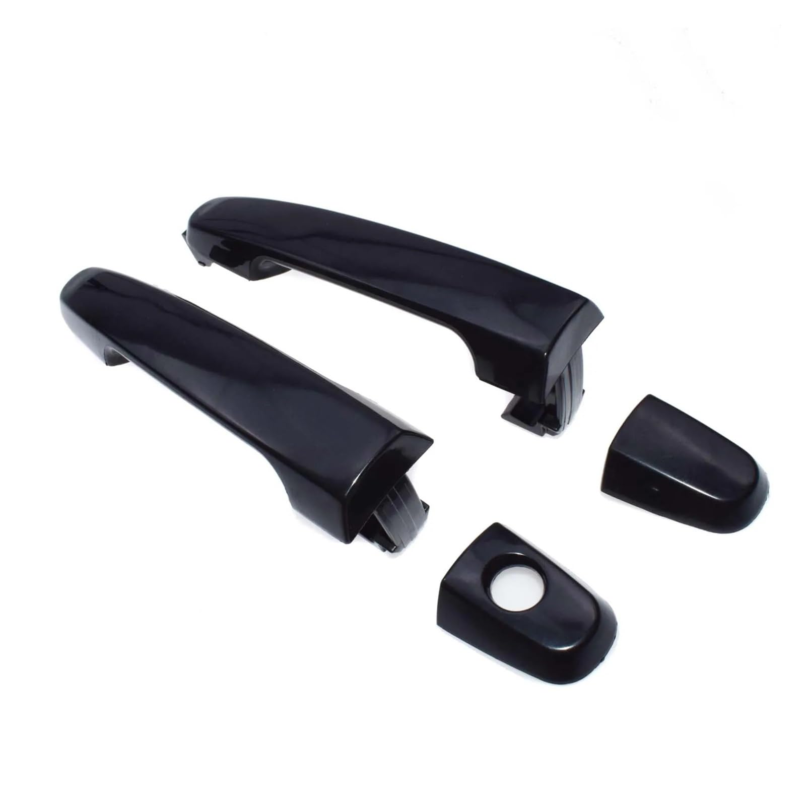Pacsci Front Rear Pair Car Outer Door Handle For Toyota For Camry For Yaris For Corolla For Prius For Rav4 For Pontiac For Vibe Scion Xa Xb Xd Tc Car Black Outside Door Handle(Front Rear Pair)