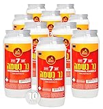 Ner Mitzvah 7 Day Yartzeit Candle - 10 Pack Kosher Yahrtzeit Memorial and Yom Kippur Candle in Plastic Holder