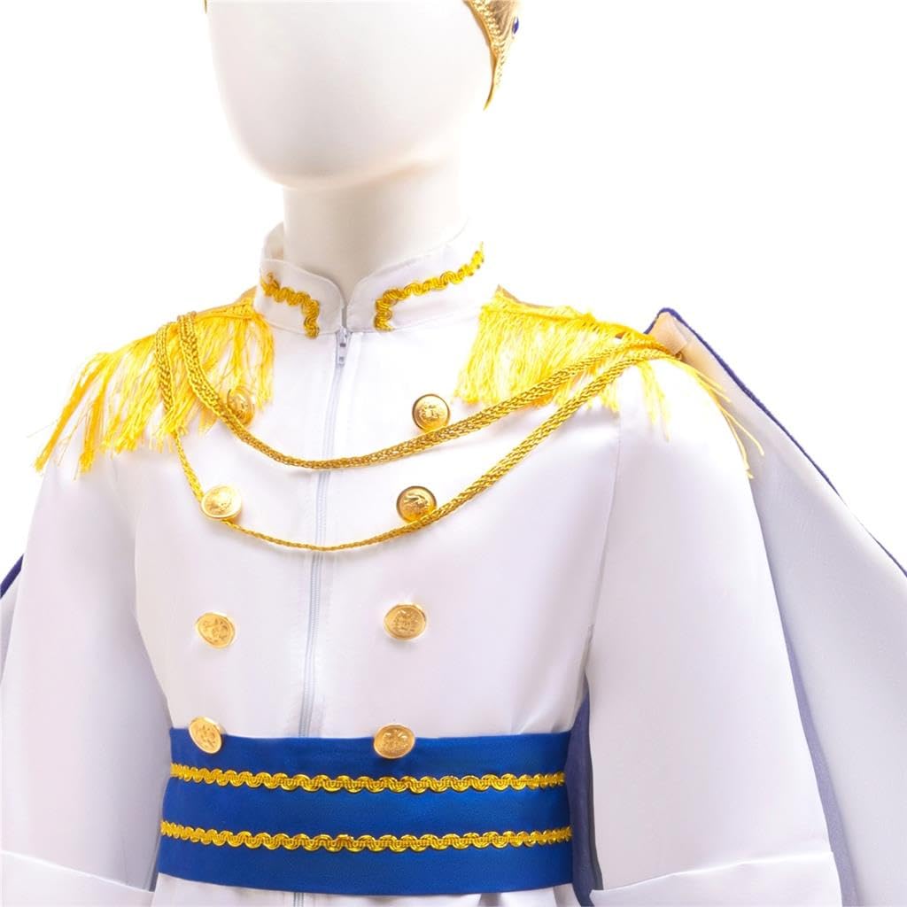 Lito Angels Royal King Charming Fancy Dress Up Costume Prince Pretend Play with Crown for Kids Boys Age 9-10 Years - Image 4