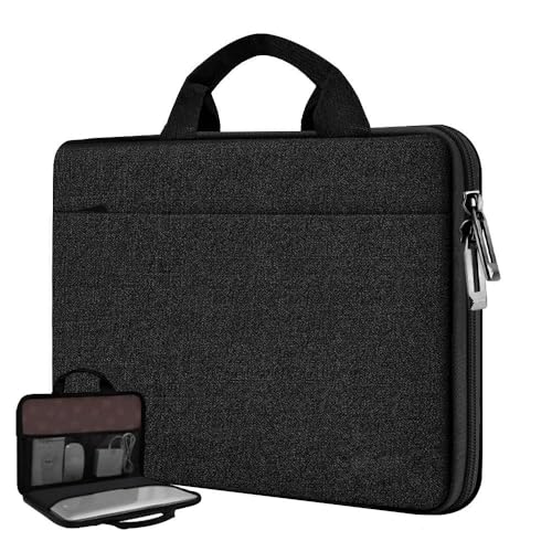 Image of Hseok Laptop Case 13.3-14 Inch Sleeve,TSA Shockproof Computer Handbag,Compatible with MacBook Neo /Pro 14 M5 /M4 /M3 /M2 /M1,All Models 13.3 inch MacBook Air /Pro,XPS 13 /14,Most 13-14 Notebooks,Black