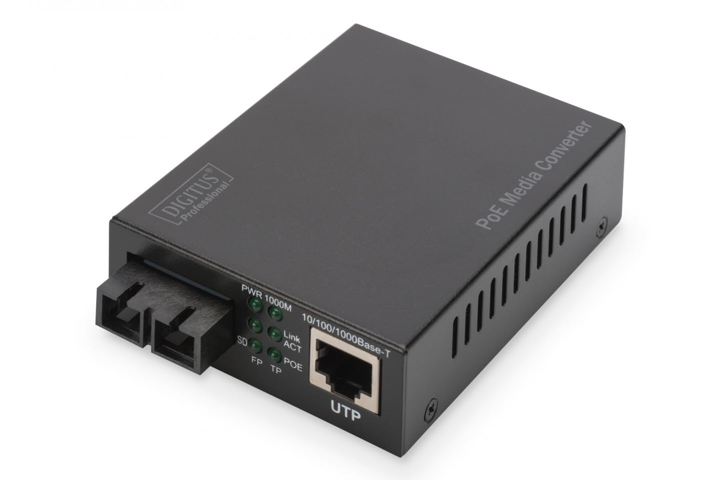 Digitus Convertitore Multimediale Gigabit Poe , Rj45 / Sc, Mm, Pse (gigabit Poe Media Converter - Multimode 10/100/1000basE-T0.5km)