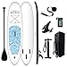 FunWater SUP Stand Up Paddle Board hinchable 305 x 76 x 15 cm, accesorios completos, remo ajustable, bomba, mochila de viaje, correa, bolsa impermeable, hasta 100 kg de capacidad de carga