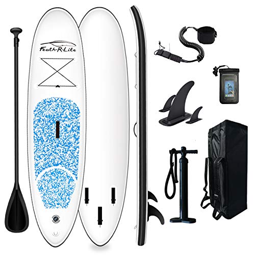 FunWater SUP Stand Up Paddle Board hinchable 305 x 76 x 15 cm, accesorios completos, remo ajustable, bomba, mochila de viaje, correa, bolsa impermeable, hasta 100 kg de capacidad de carga