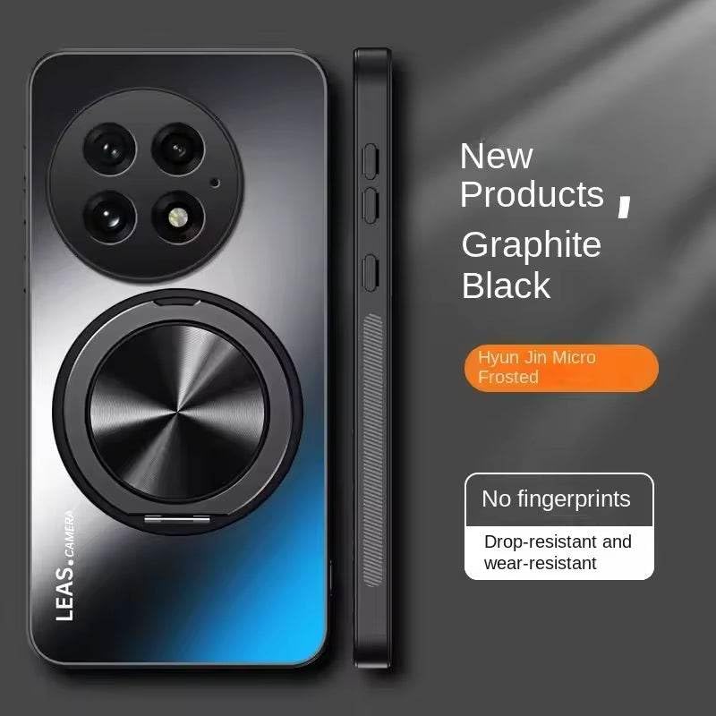 Image of MILLION CASES Back Cover Case for OnePlus 12 Shockproof Protective Prime Ring Guard TPU Case for Men & Boys(Midnight Black)