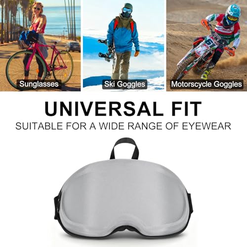 Image of BATFOX Motorcycle Glasses Goggles Dirt Bike Motocross Safety ATV Tactical Riding (Case Only-Gray, Adult)